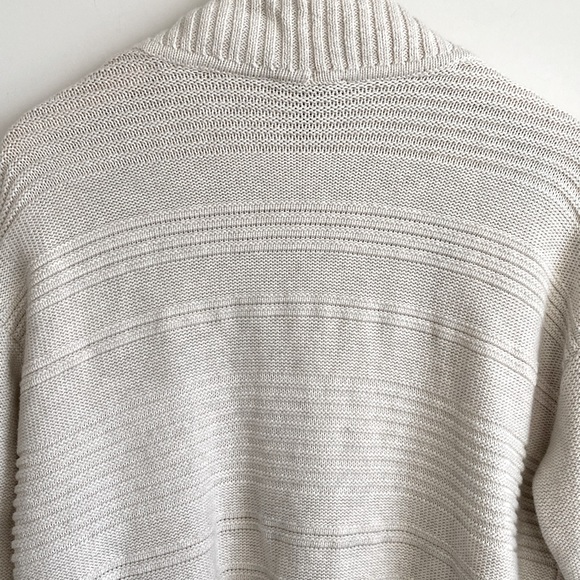 H BY HALSTON Cream Chunky Ribbed Knit Cardigan S - Picture 5 of 9